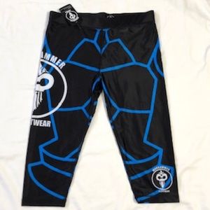 Warhammer Sports Leggings, Black W/ Blue Lighting